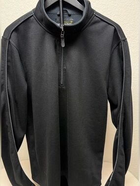 Hydrogen Black Pullover with White Contrast Stitching